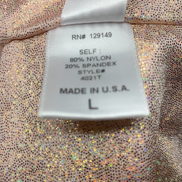 iHeartraves Rose Gold Glitter Rave Bikini Top Size Large (L) - Picture 5 of 5